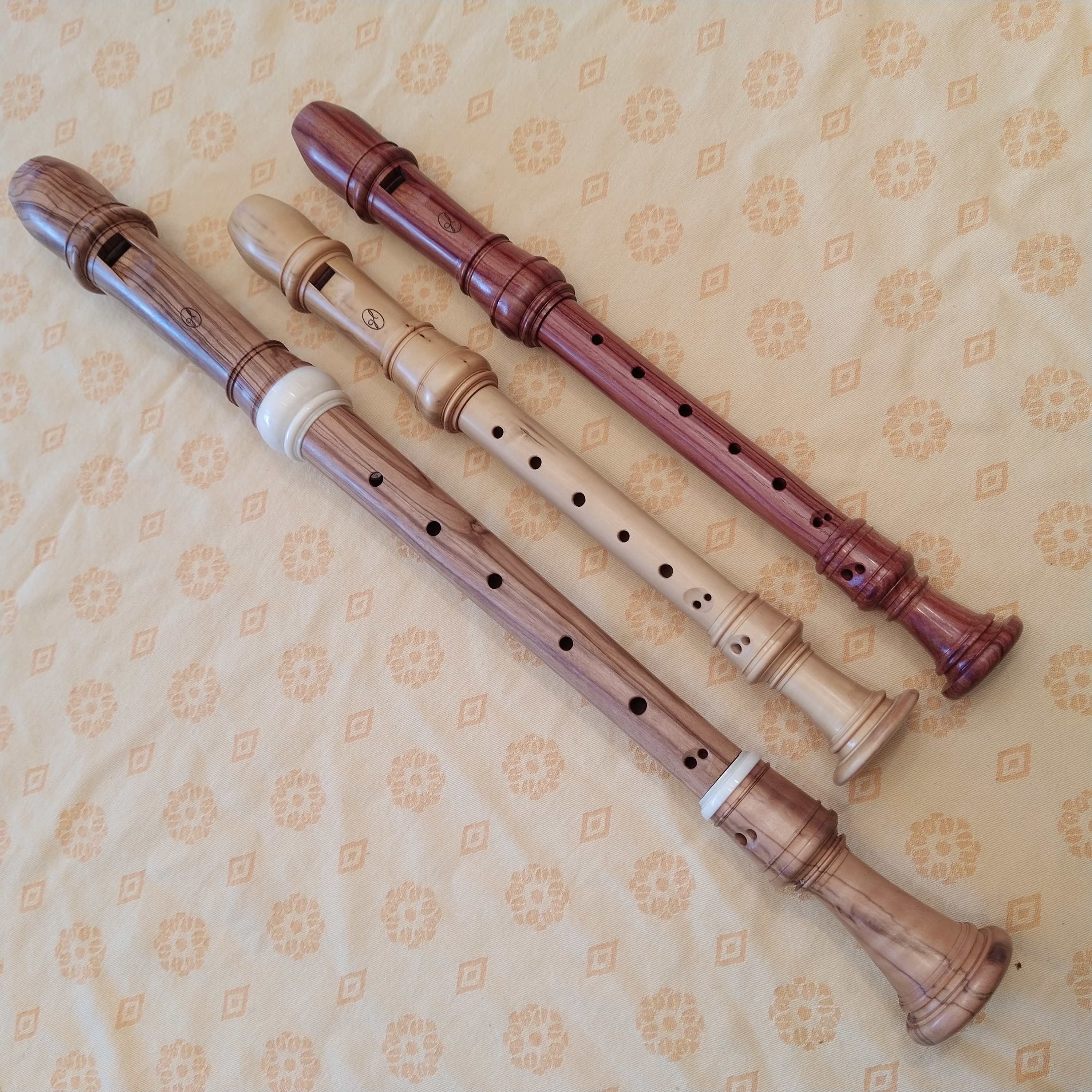 Baroque alto and two soprano recorders